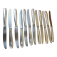 12 art deco knives handle silver metal apollonox