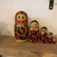 5 Russian dolls; vintage