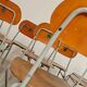 Set of 6 metal and wood school chairs  
Former Czechoslovakia 1960
