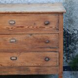 Chest of drawers in solid wood 19th