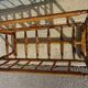 Old wooden cradle, all in walnut