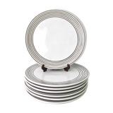 Set of 7 ceramic dessert plates