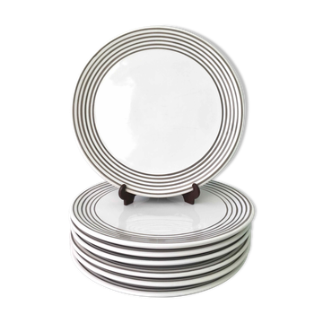 Set de 7 assiettes à dessert en céramique