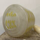 Vintage suspension 60s, 70's, white and yellow glass pop decoration
