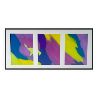 Pastel drawing 'Vetro Colorato', by Atelier Cléophée