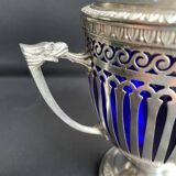 Drageoir, jam maker – Silver metal and blue crystal