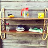 Rattan “arc” shelf