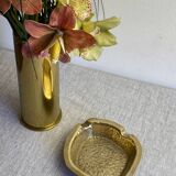 Hammered brass ashtray