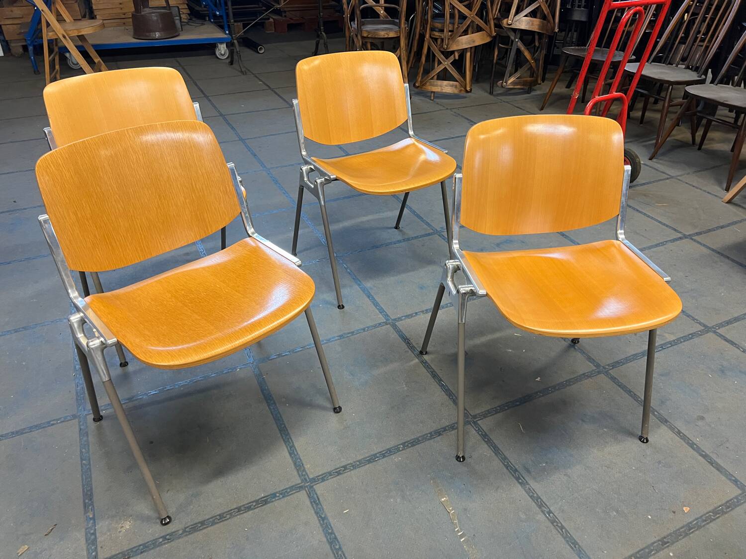 Set of 4 G. PIRRETTI chairs for CASTELLI
