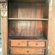 Wall-mounted or freestanding accent furniture, carved solid wood, chalet decor...