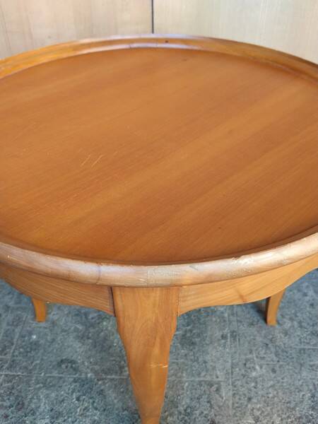 Art Deco style solid wood gueridon coffee table