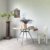 Tecno Nomos Round Table Brushed Metal