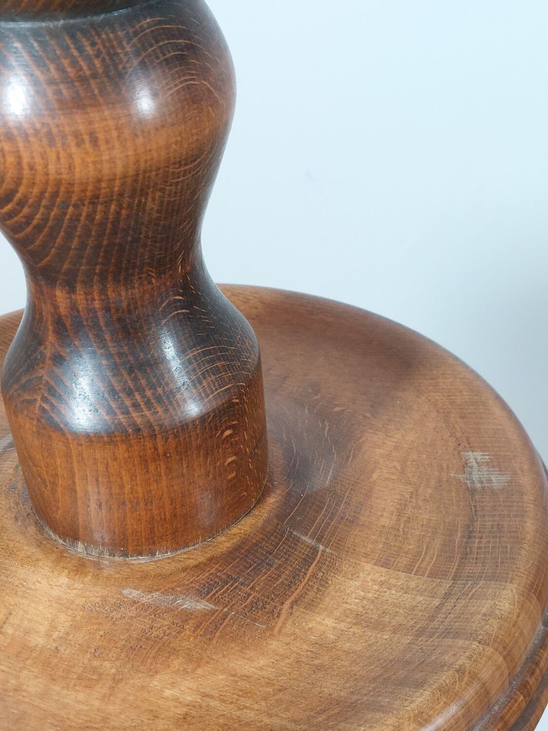 Vintage turned wooden column flower stand