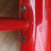 Paire d'appliques rouges minimalistes du milieu du siècle