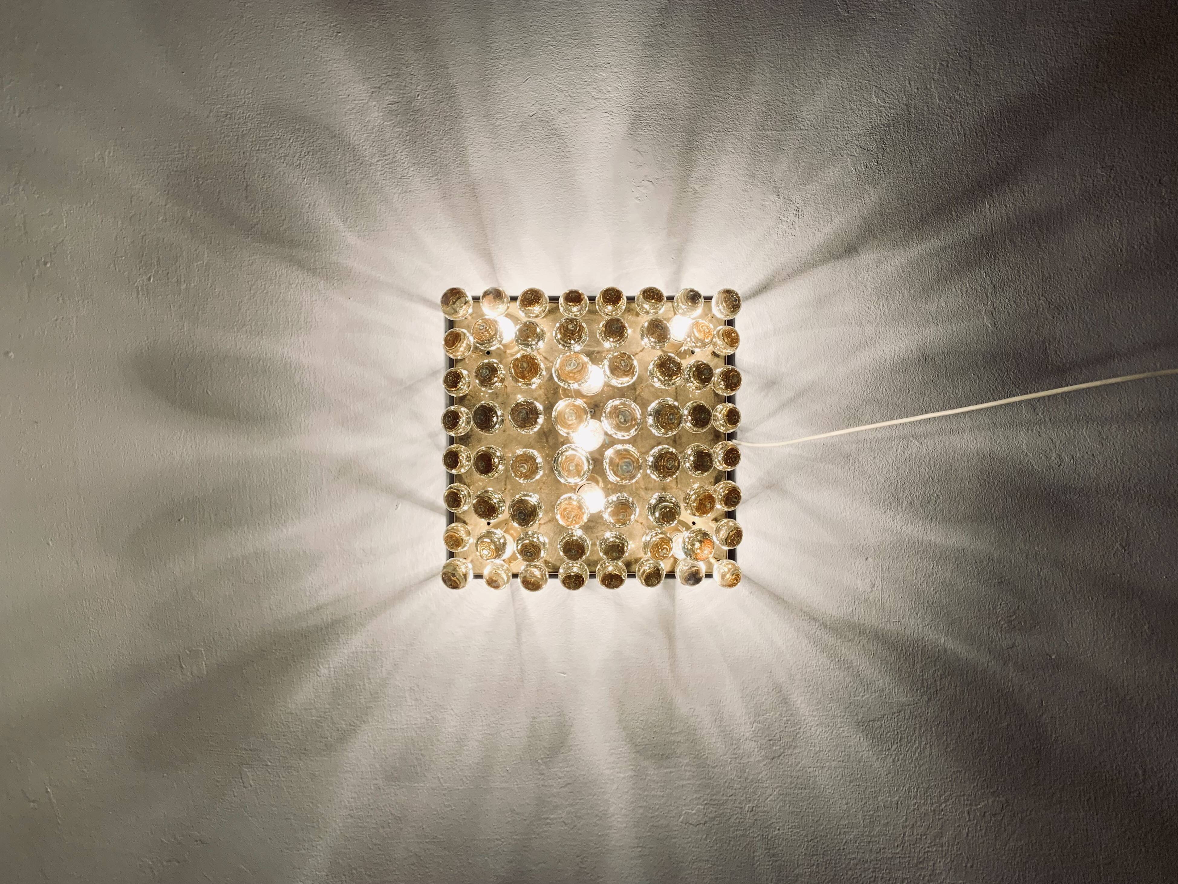 Chandelier en verre Flush par Ernest Palme