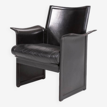 Vintage Leather Armchair by Tito Agnoli for Matteo Grassi, 1970’s