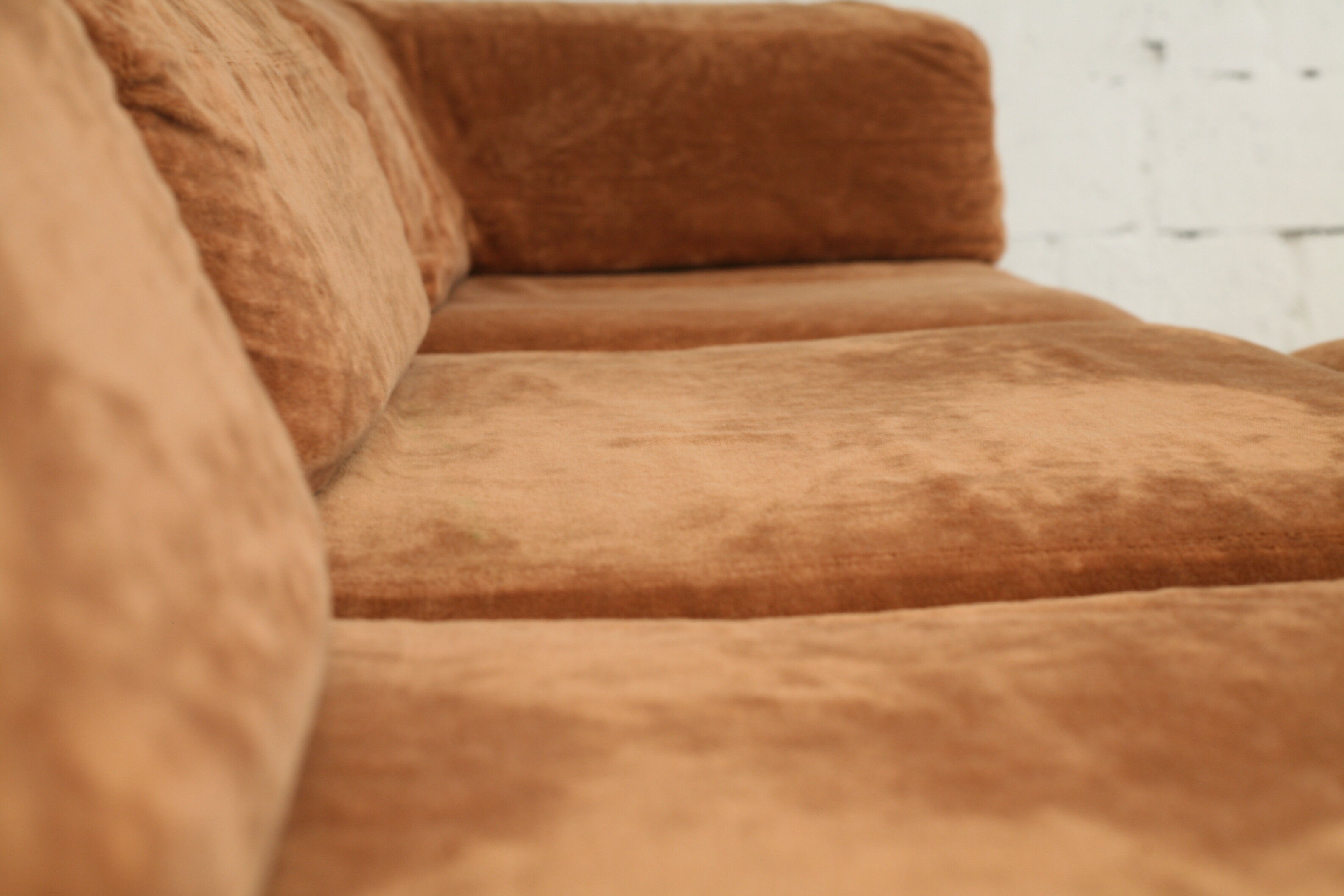 70s modular sofa, light brown velvet