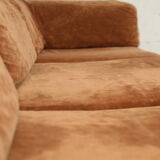 70s modular sofa, light brown velvet