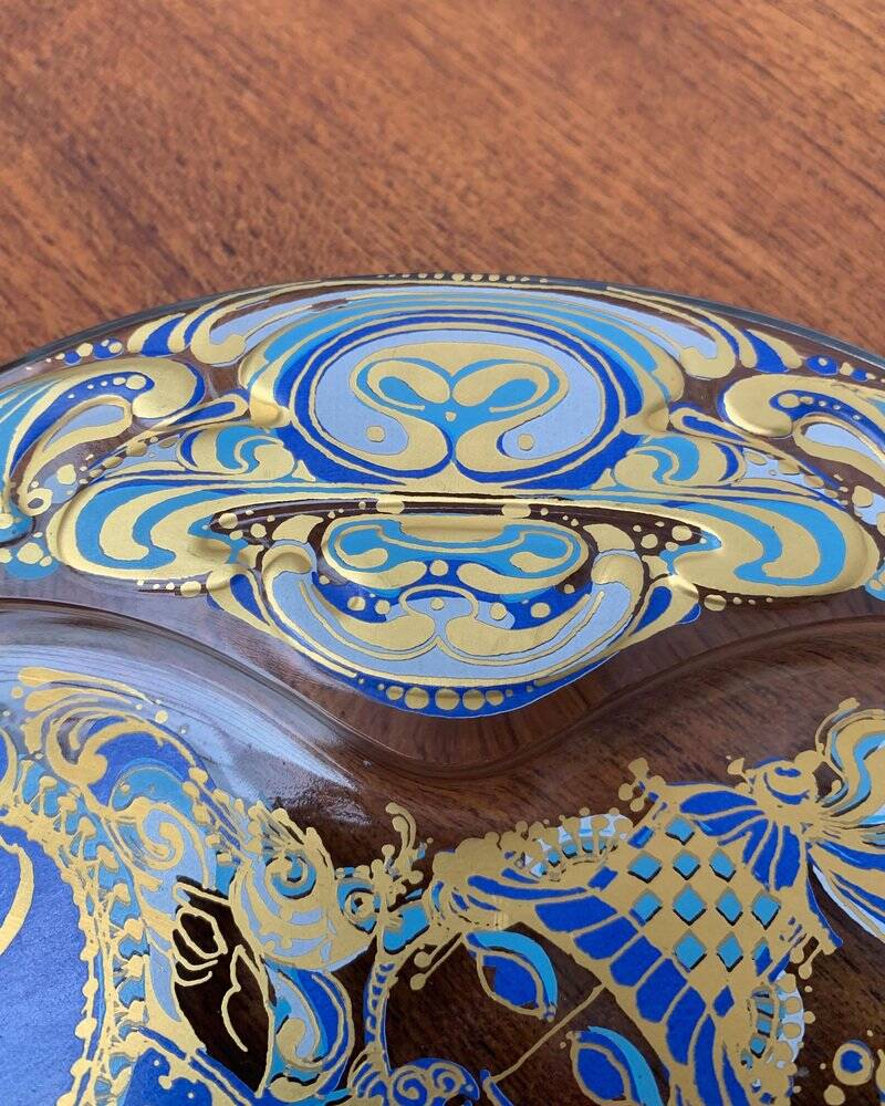 Limited edition German vintage Christmas wall plate by Bjørn Wiinblad for Rosenthal, 1978