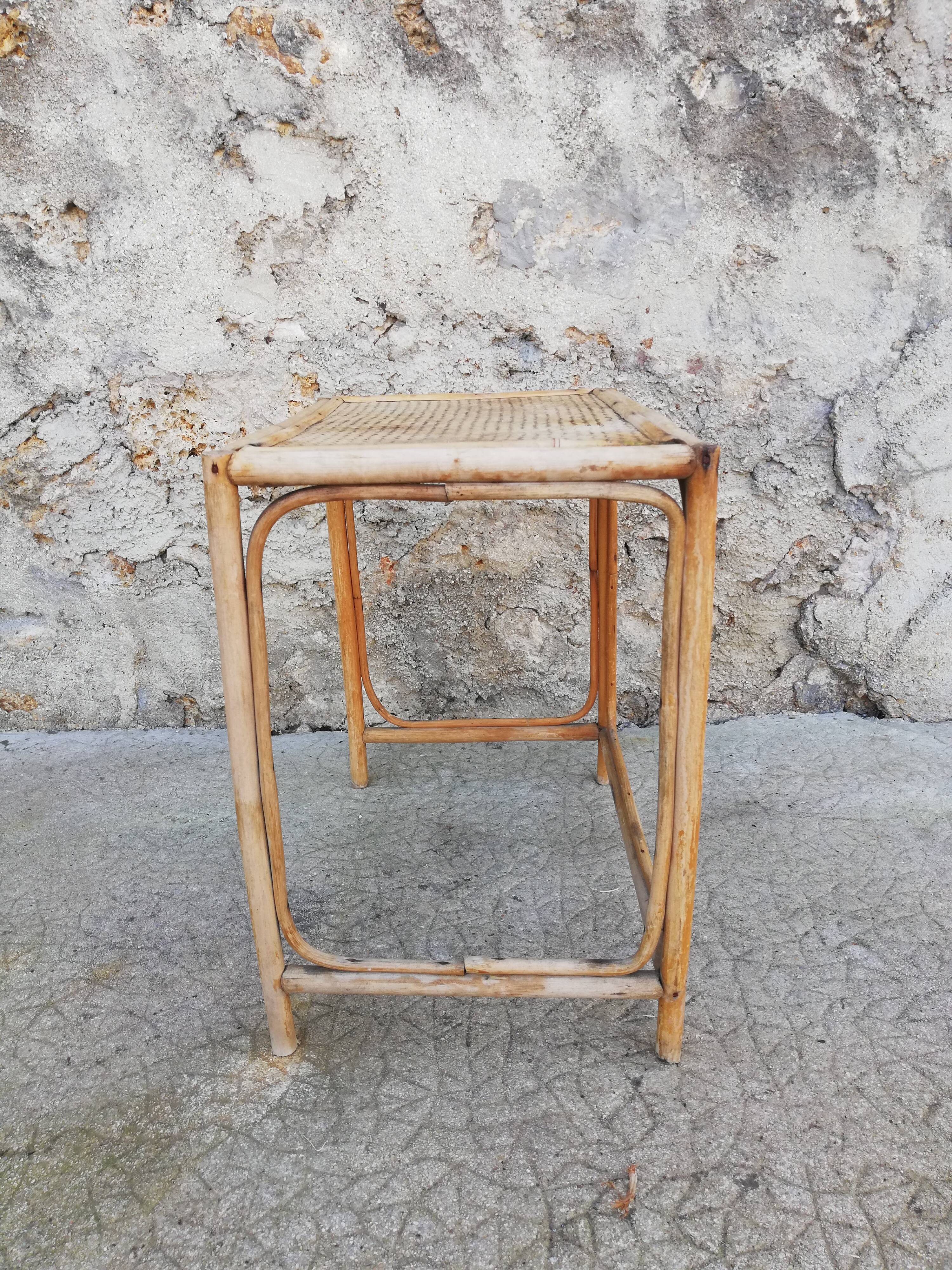 Bamboo rattan child desk