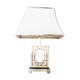 Golden metal table lamp from the 70s