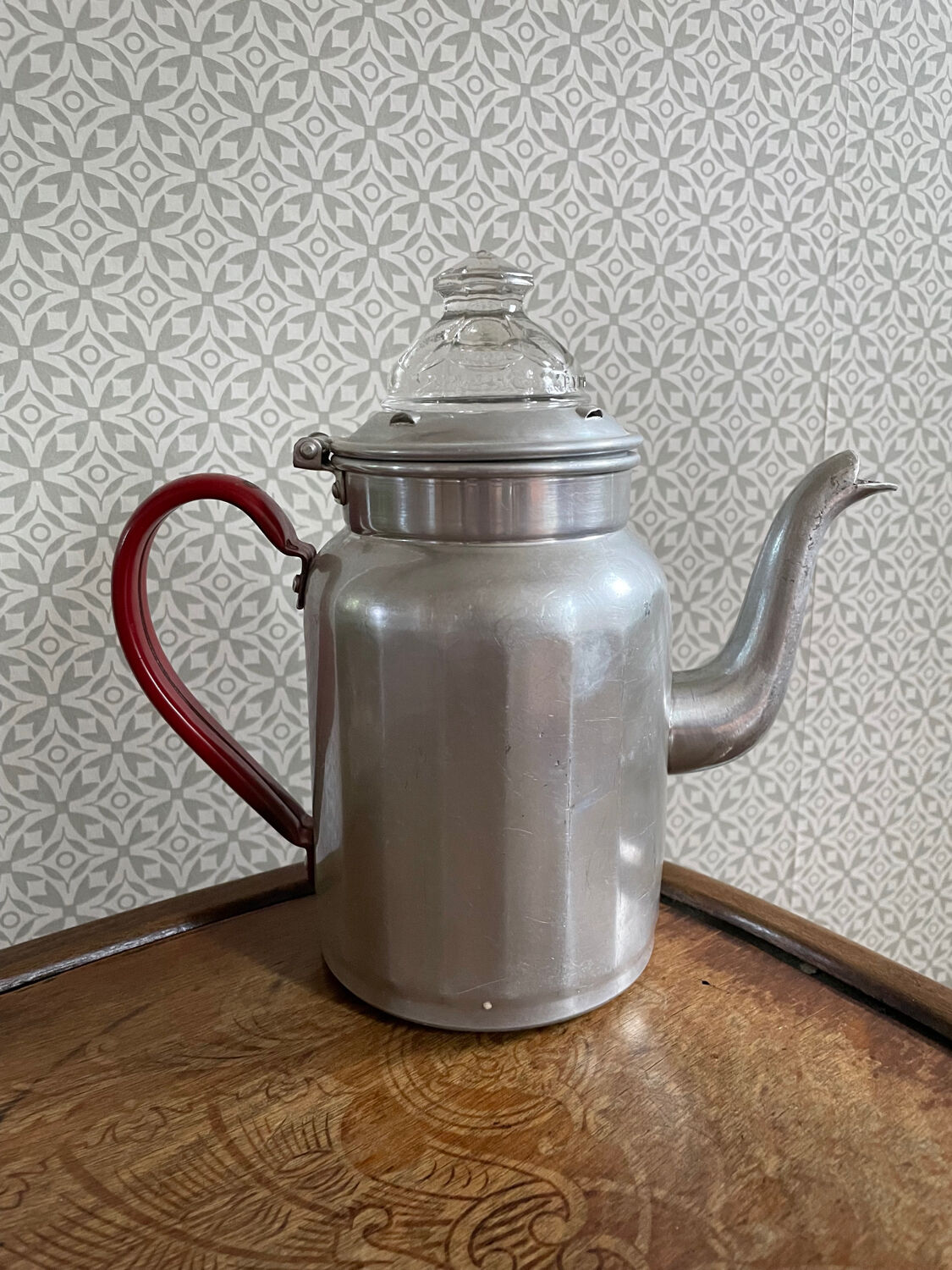 Vintage coffee maker alu and pyrex