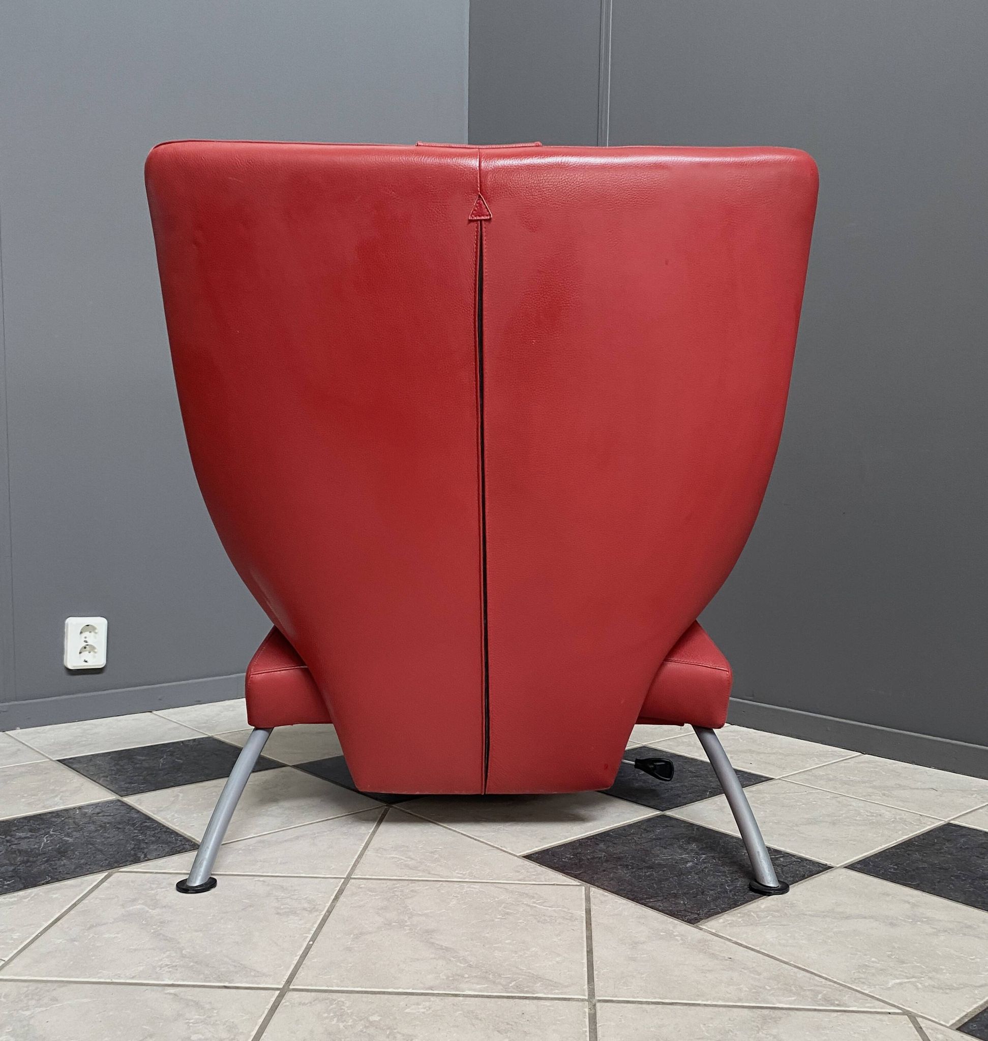 Foldable red relax chair by Stefan Heiliger model Solo 699 for WK Wohnen