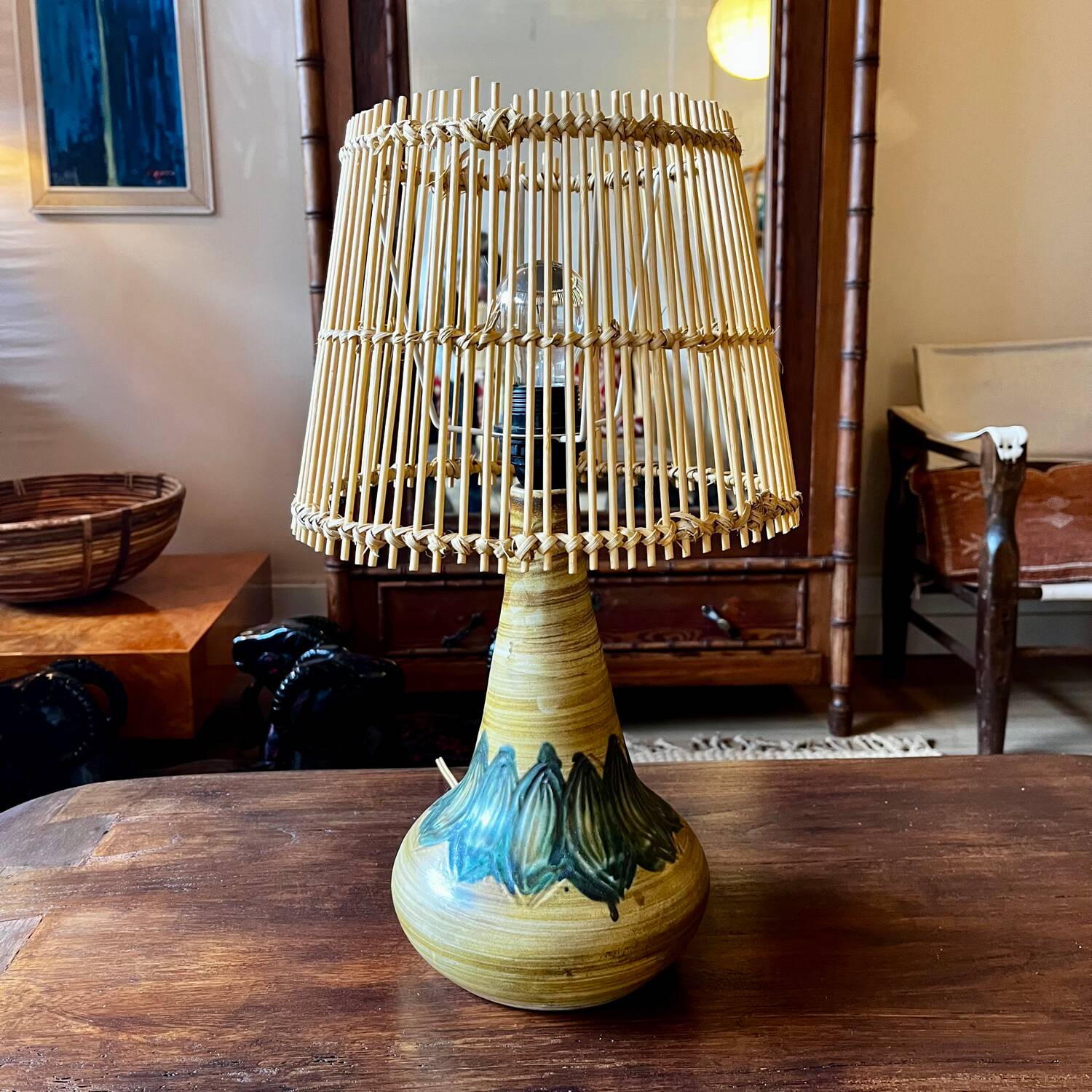 Lampe de table en céramique au design danois