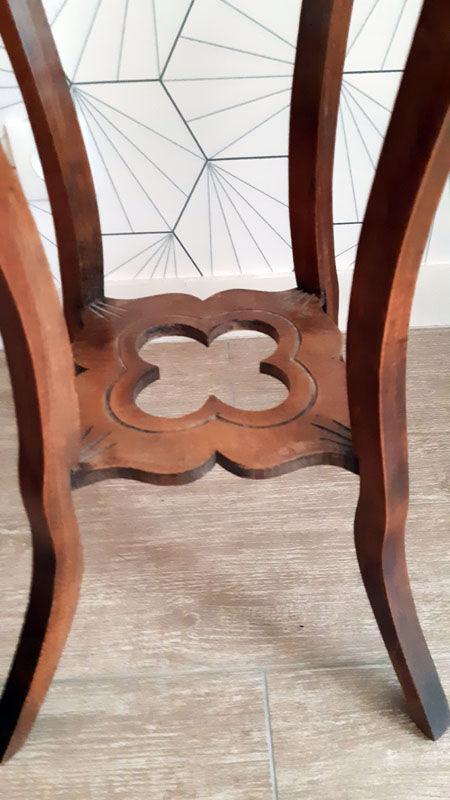 Vintage harness in walnut and marble