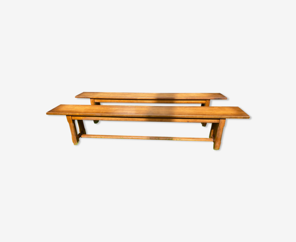 Banc en chêne massif vintage 220cm