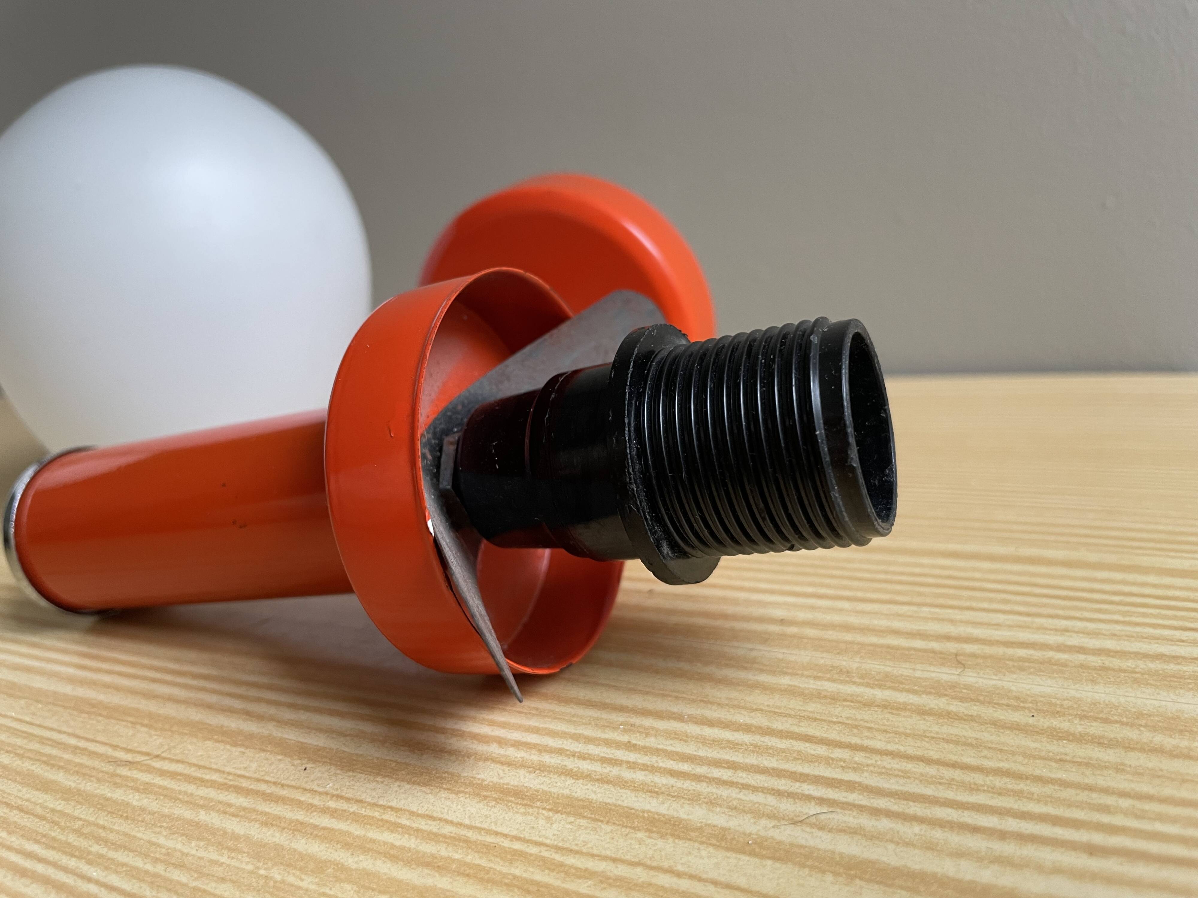 Mid Century orange wall sconce lamp 1970s