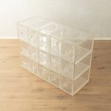 Acrylic chest of drawers, unique piece, 1980s