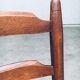 Rustic Ladder Back Oak and Rush Dining Chairs, 1960s, Set of 4
