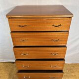 Commode rétro vintage en teck du milieu du siècle par Beeanese – 1960 Élégante