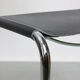 Vintage black leather bauhaus chair, italy