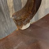 Set of 3 rustic nesting coffee tables in Louis XV style from 1950.