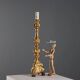 Antique carved and gilded wooden candelabrum, Italy, 19th century