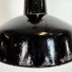 Industrial Black Enamel Factory Lamp with Cast Iron Top, 1950s