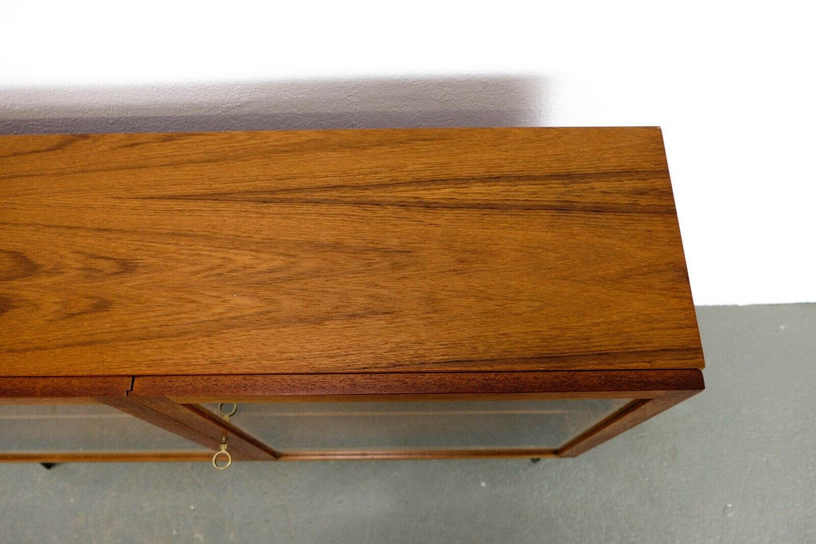 Vintage teak shopping shop window shelf 60s