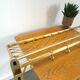 Gold wide wall coat rack with rope vintage