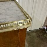 Louis XVI style bedside table in mahogany and marble