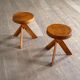Pierre Chapo S31 stools in solid elm, France 1974