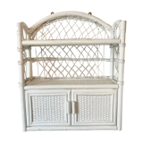 Rattan wall shelf