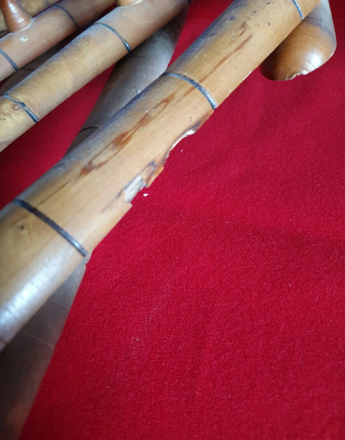 Vintage wooden accordion coat rack 10 hooks