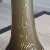 Large 50 cm high single-flower vase signed Arion