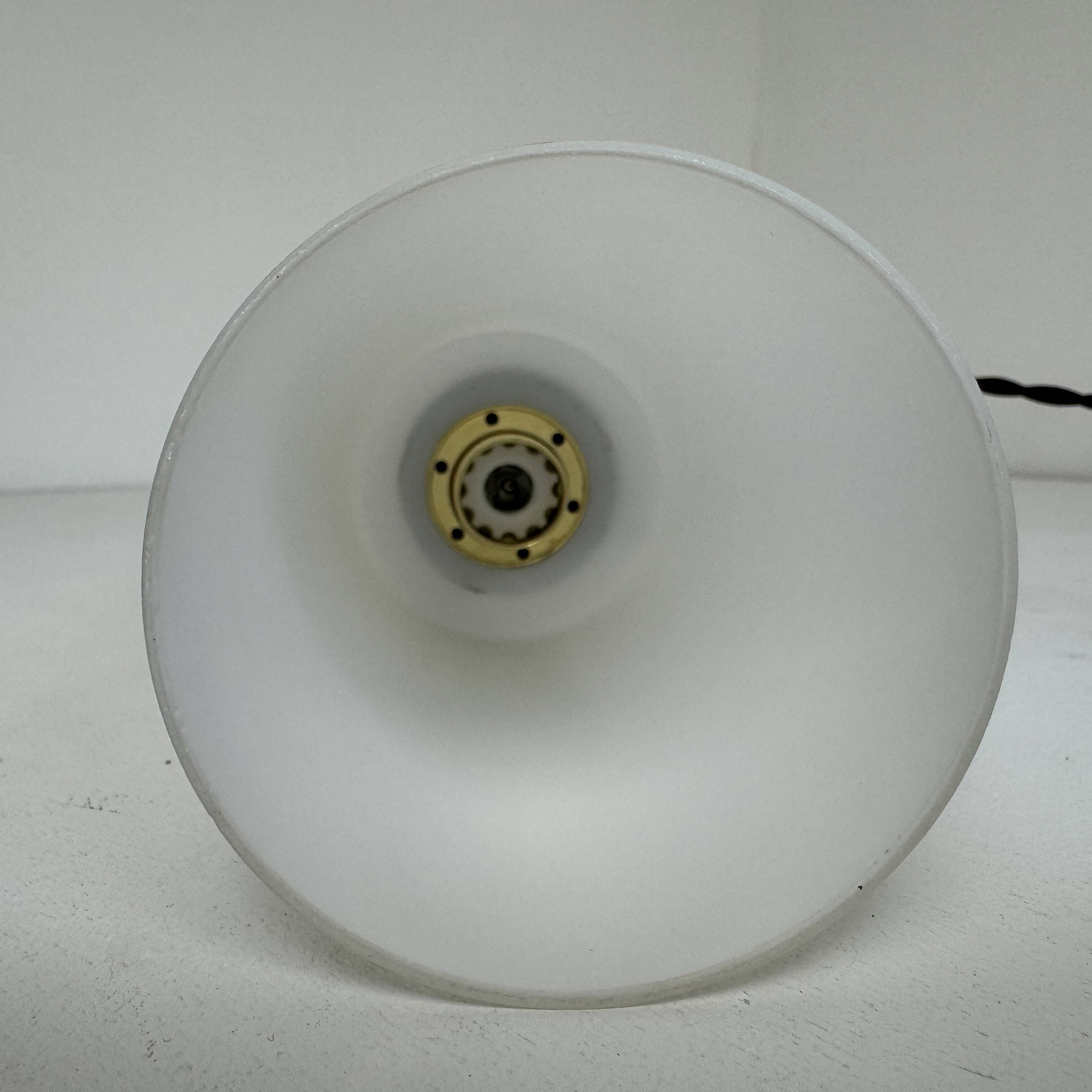 Pair of vintage scandinavian opaline suspensions