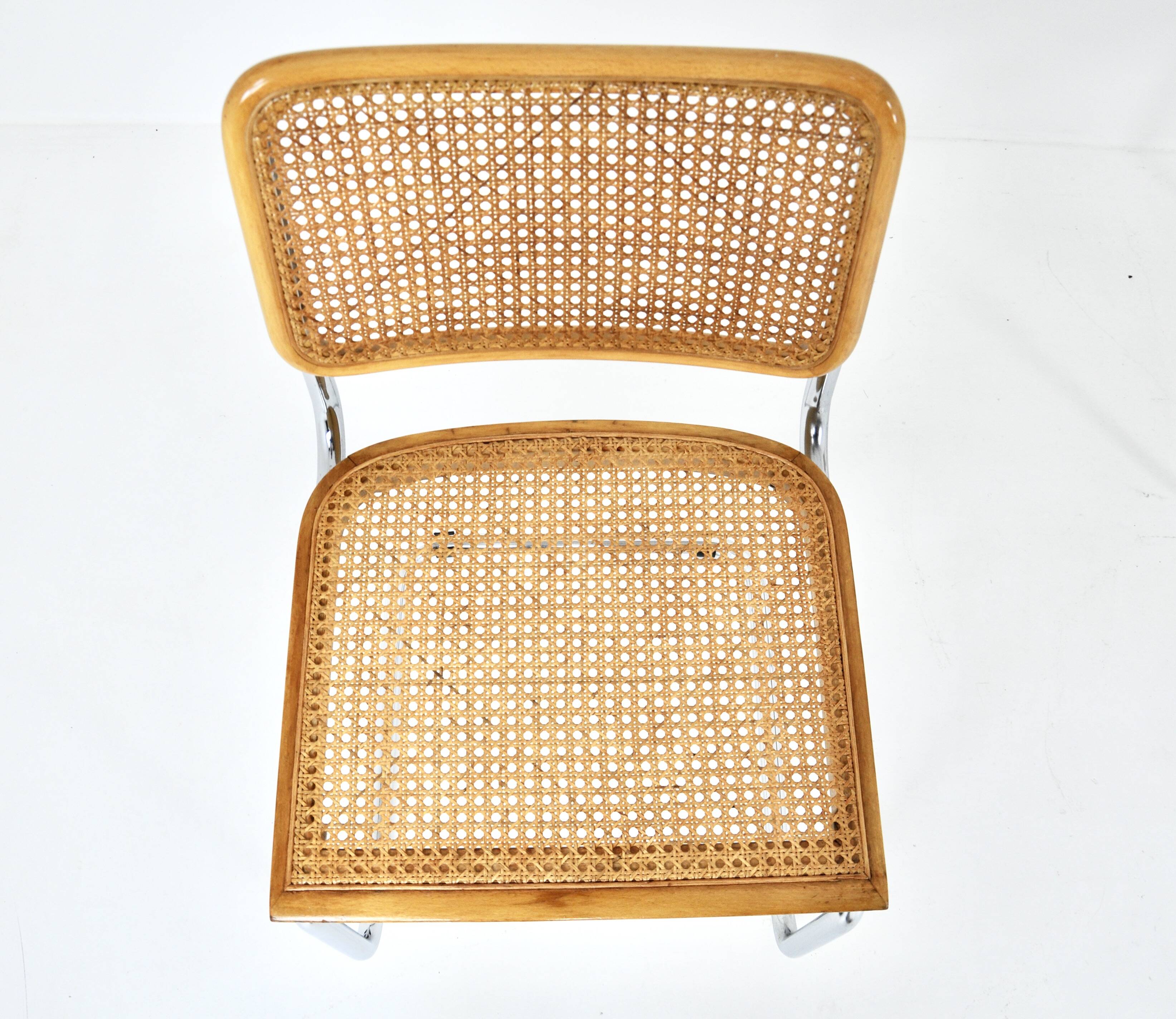 Ensemble de 4 chaises style B32 par Marcel Breuer