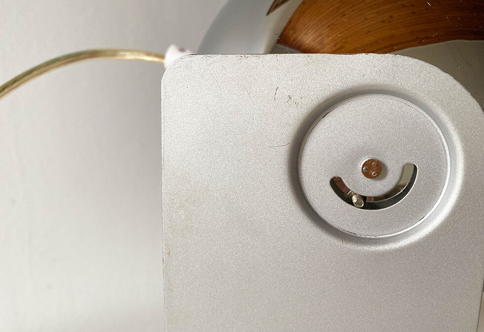 Chrome eyeball desk lamp