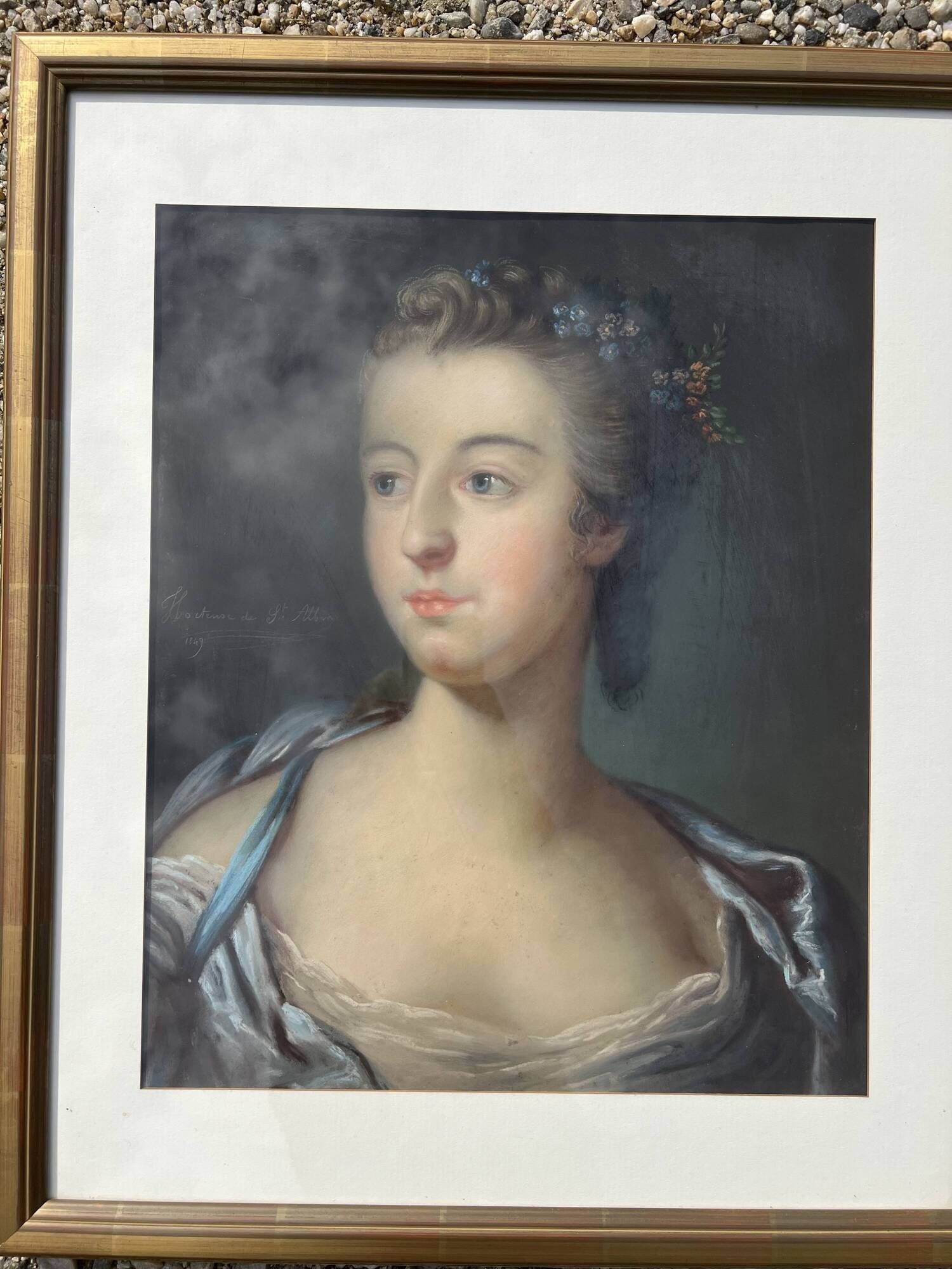 Portrait de femme au pastel, Hortense de Saint Albin 1849