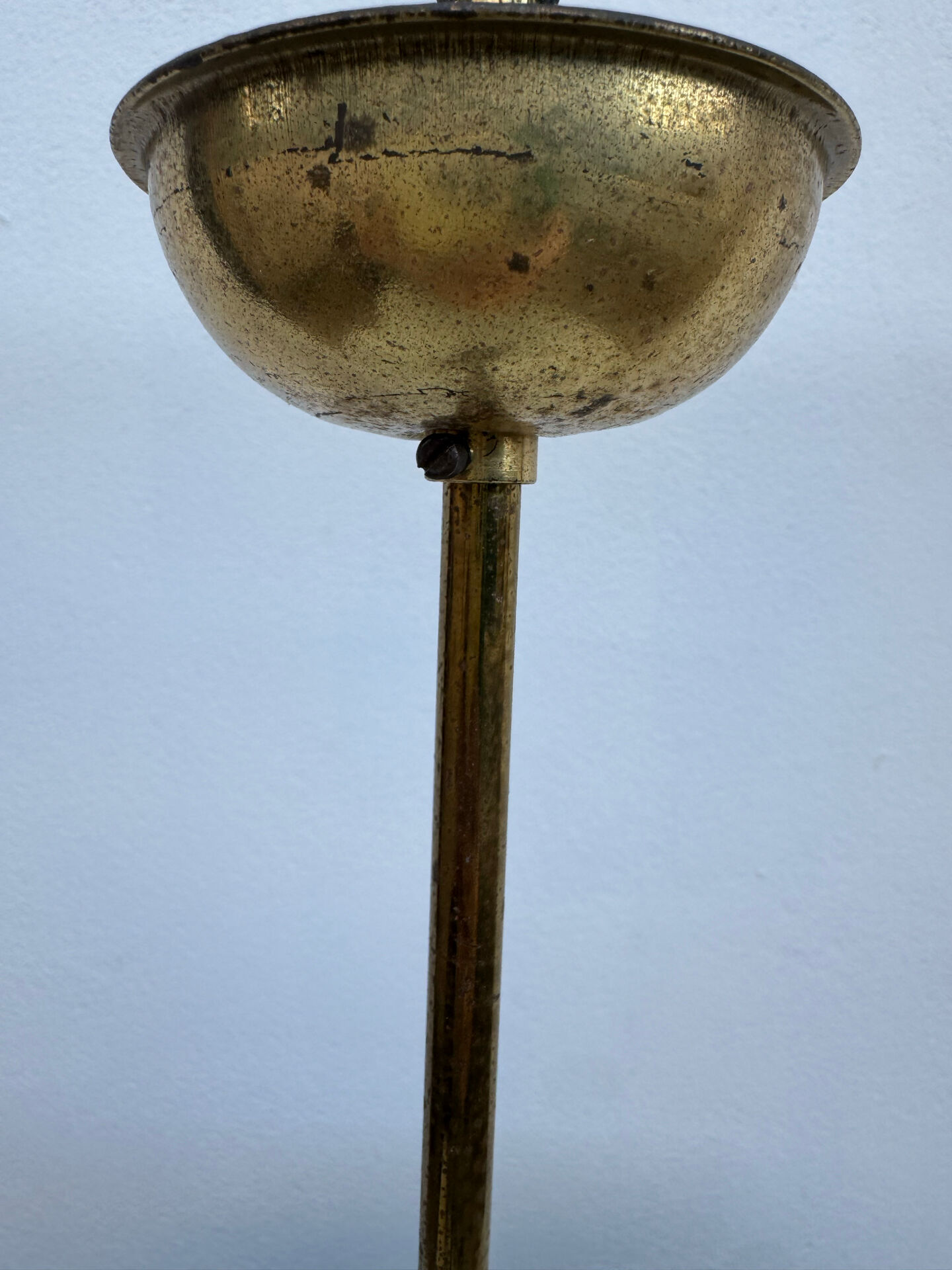 Screen-printed glass pendant from the 1960s